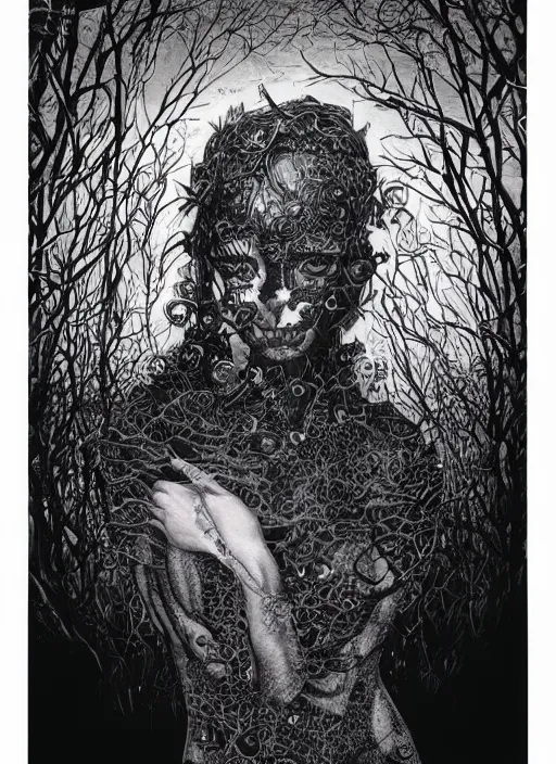Image similar to Goth goddess painting by Dan Hillier, trending on artstation, artstationHD, artstationHQ, 4k, 8k