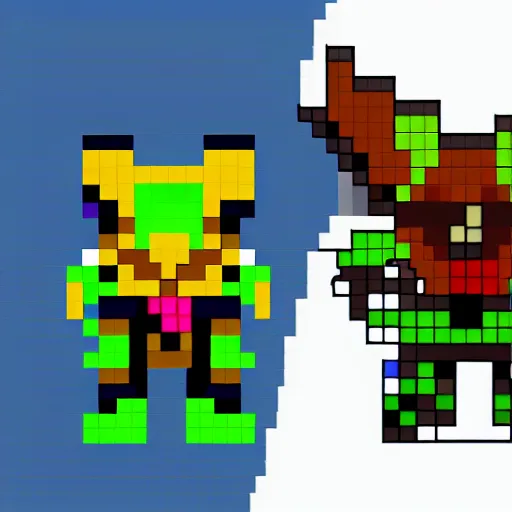 Image similar to goblin, pixel art, detailed