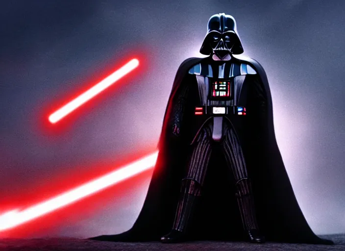 Image similar to film still of Darth Vader is president of the United States in the new Star Wars movie, 4k