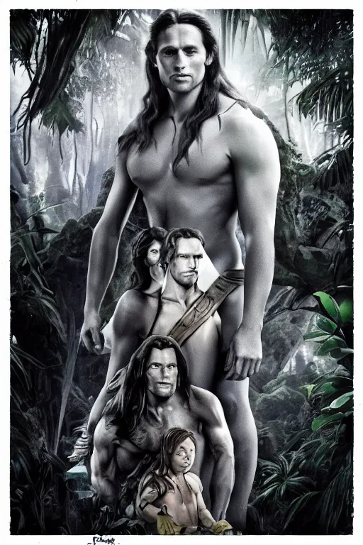 Image similar to disney's tarzan, solo portrait, 🖌🎞