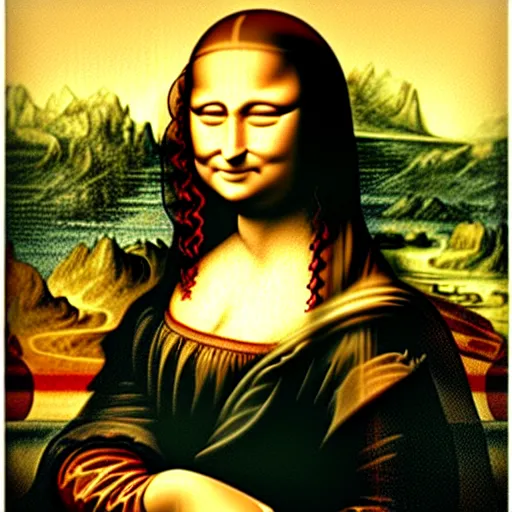 Image similar to Mona Lisa question if she is real or if she is a painting, Mona Lisa painting,