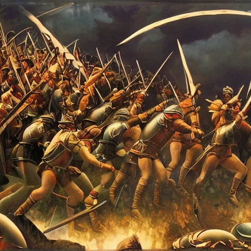 Image similar to the battle of the middle earth, belzinski