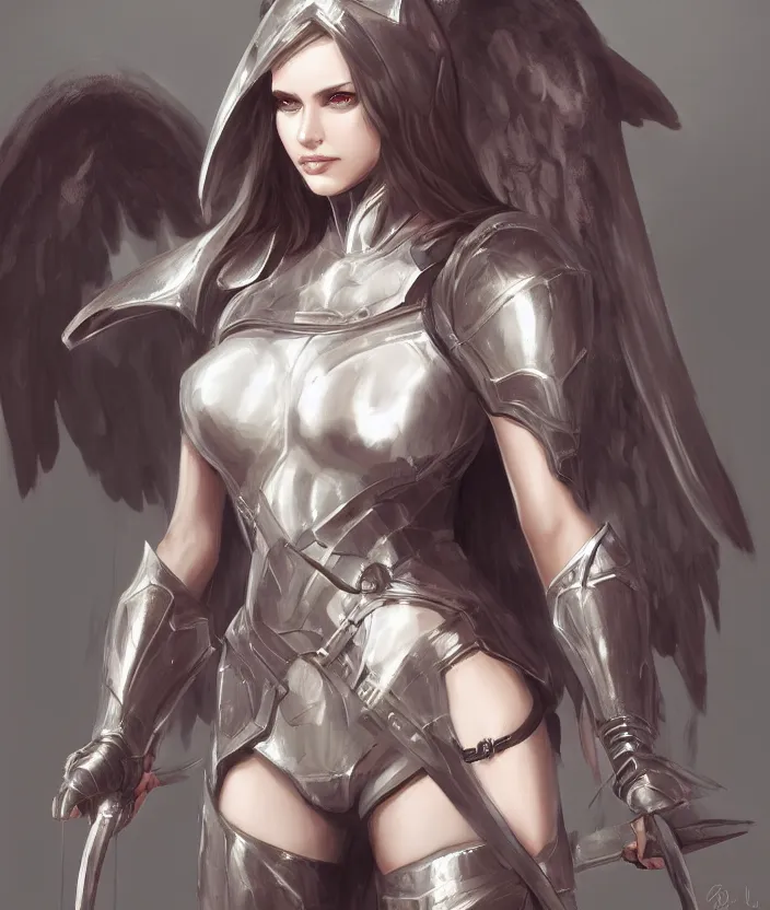 Prompt: Concept art, angel knight girl, artstation trending, artgerm highly detailded