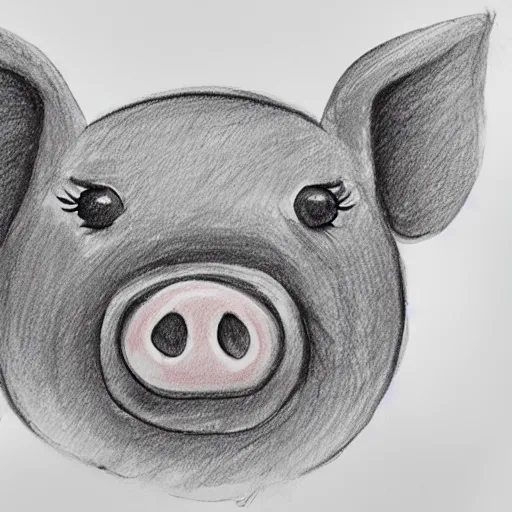 Prompt: face of cutest pig in the world. Artistic. Concept art. Drawing. High details. Cute. Adorable. Piggy