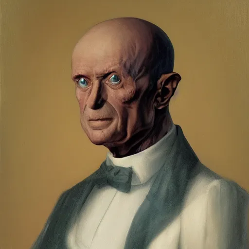 Prompt: presidential portrait of a shapeshifting alien