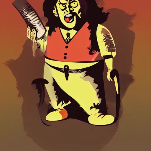 Prompt: leatherface as a disney hero, animation