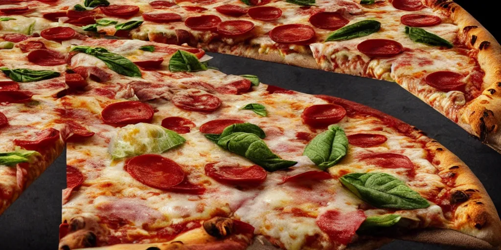 Prompt: a product picture of pizza, photographic filter, unreal engine 5, realistic, hyperdetailed, 8 k, cinematic, volumetric lighting, very realistic effect, hd, hdr, 4 k, sharp focus, octane render, ultra detailed, high resolution, trending on artstation in the style of albert dros glowing rich colors powerful imagery