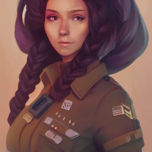 Image similar to a portrait of a female future soldier, art by lois van baarle and loish and ross tran and rossdraws and sam yang and samdoesarts and artgerm and saruei and disney, digital art, highly detailed, intricate, sharp focus, trending on artstation hq, deviantart, unreal engine 5, 4 k uhd image