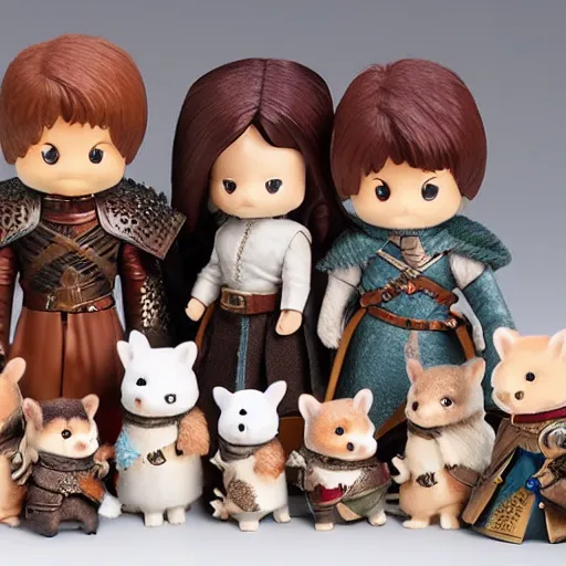 Image similar to a game of thrones themed calico critters set