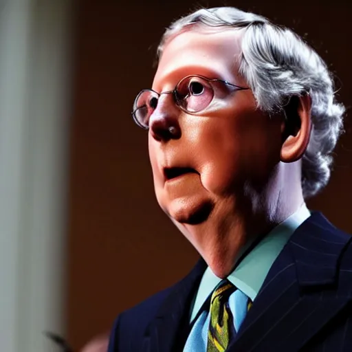 Image similar to Mitch McConnell is a turtle hell demon