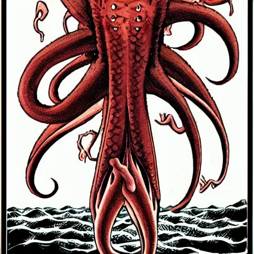 Image similar to Squid Monster by Otomo Katsuhiro, character art