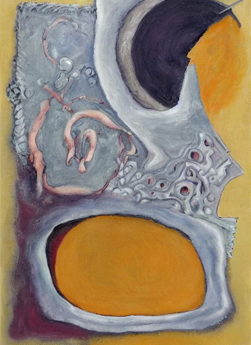 Image similar to biomechanical talisman of solemn void eclipse storm by maggi mcdonald, mark rothko, sabina klein