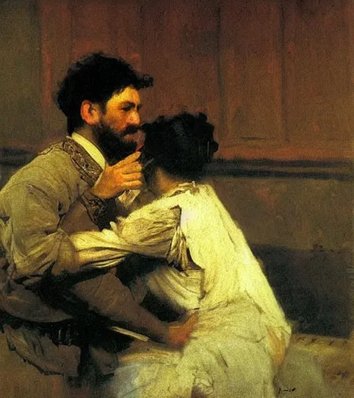 Image similar to high quality high detail painting by ilya repin, accusation of an innocent man, hd