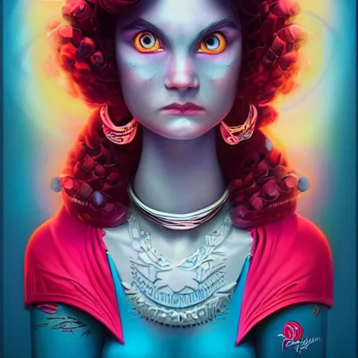 Image similar to monster inc portrait, Pixar style, by Tristan Eaton Stanley Artgerm and Tom Bagshaw.