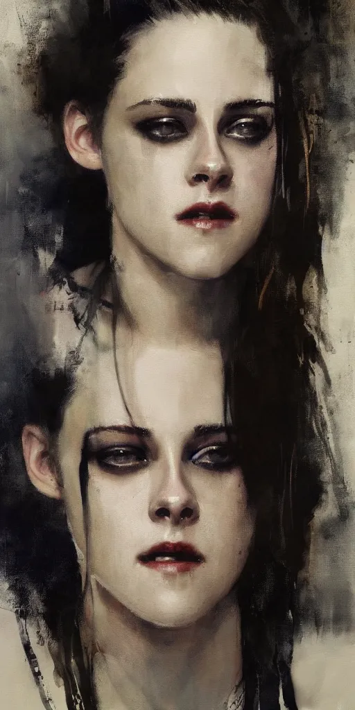 Image similar to A painting of Kristen Stewart, by Jeremy Mann