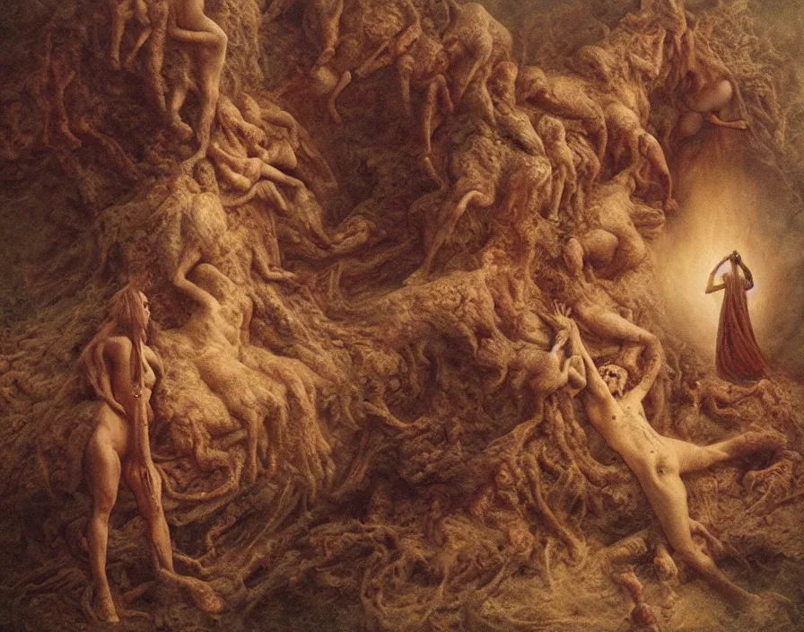 Image similar to crawling out of hell by agostino arrivabene