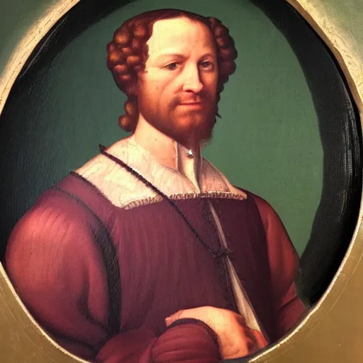 Prompt: a renaissance style portrait painting of Yung beef