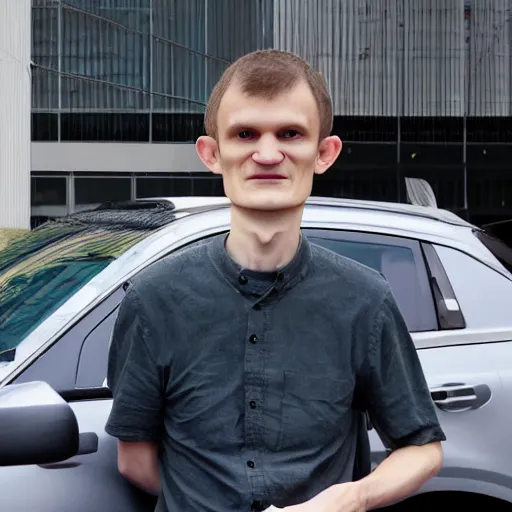 Prompt: Vitalik Buterin trying to sell you a used car