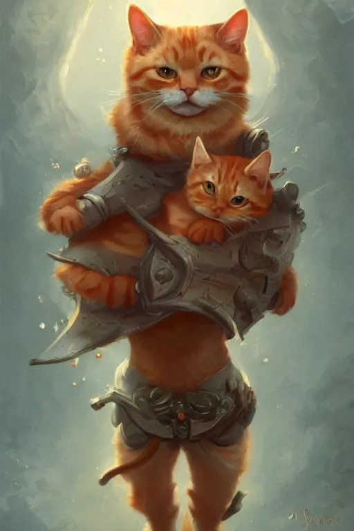 Prompt: cute anthropomorphic orange tabby cat hunting, cute and adorable, pretty, beautiful, art portrait, matte fantasy painting, Cg society Artstation, by Jason Felix by Steve Argyle by Tyler Jacobson by Peter Mohrbacher, cinematic lighting