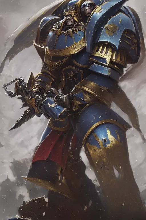 Image similar to armor portrait heros warhammer 4 0 k horus heresy fanart - the primarchs emperor by johannes helgeson animated with vfx concept artist & illustrator global illumination ray tracing hdr fanart arstation zbrush central hardmesh 8 k octane renderer comics stylized