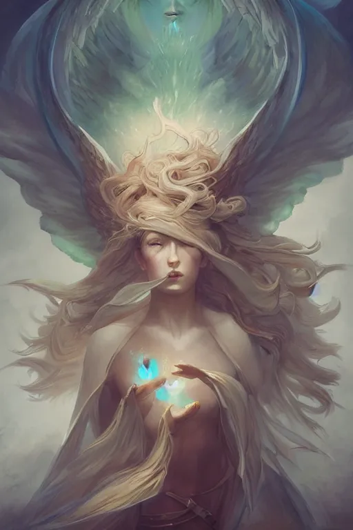 Prompt: a beautiful seraphim by pete mohrbacher and artgerm and wlop, digital art, highly detailed, fantasy, mystical, Trending on Artstation HQ, deviantart, unreal engine, 4K UHD image