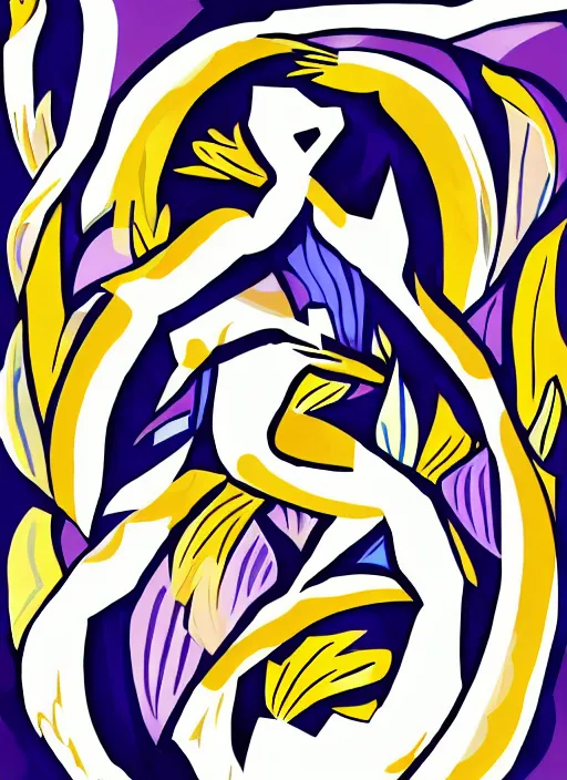 Image similar to white phoenix on salt mountain simple background simplified design geometric graphic design henry matisse Nel Jagmo Jacobson style