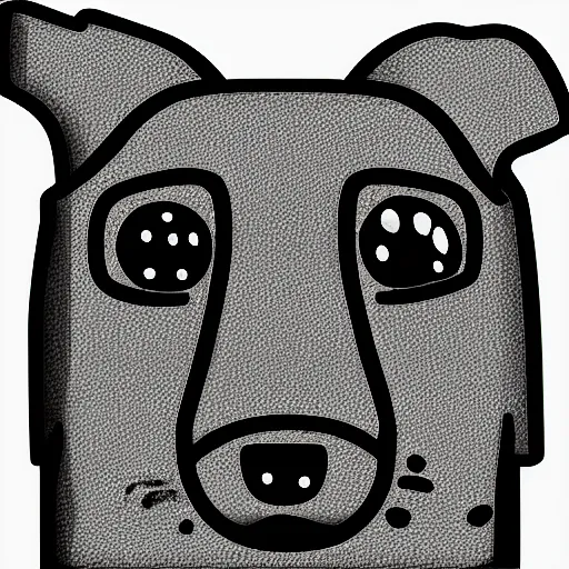 Image similar to dog simple icons, black and white