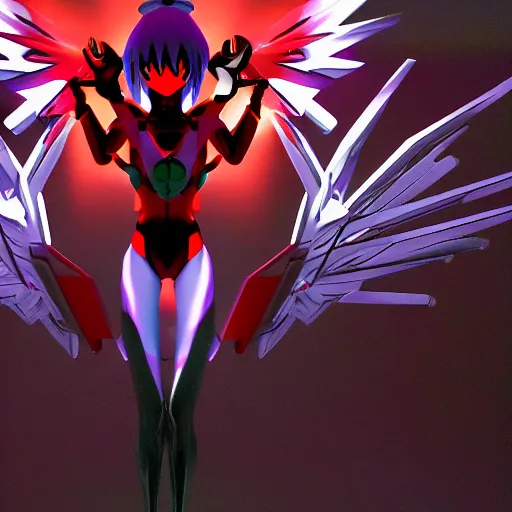 Prompt: evangelion angel invaders from beyond the stars 4 k path traced high definition detailed artstation realistic trending dramatic lighting light and dark contrast