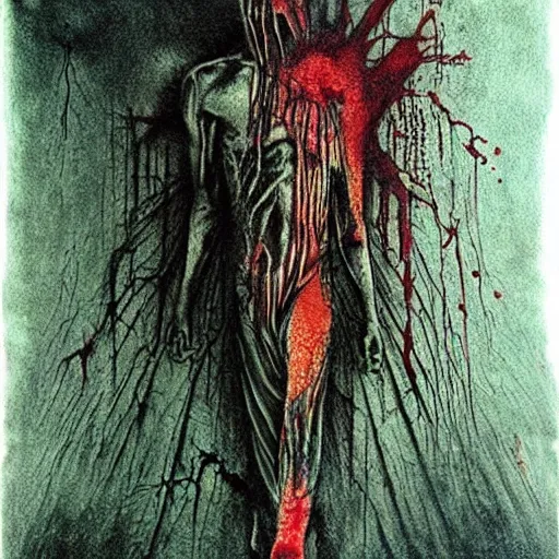 Image similar to dark tattoo, acid rich colors, giger beksinski gammell horror king chaos, bleeding colors, big budget movie scene, horror reality, award winning photograph, cinematic lighting, realistic!, hyperrealism, realistic refine flavor, real polaroid picture