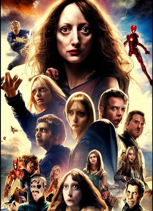Image similar to shelley duvall in the marvel cinematic universe, official poster artwork, movie poster, highly detailed