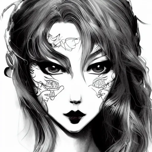 Prompt: judgement dragon, heroine, beautiful, playful smile, detailed portrait, intricate complexity, in the style of Artgerm, Kazuki Tanahashi, and Ross Tran, cel-shaded