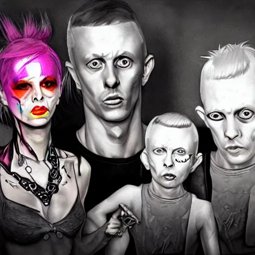 Prompt: zeff art style die antwoord photo realistic