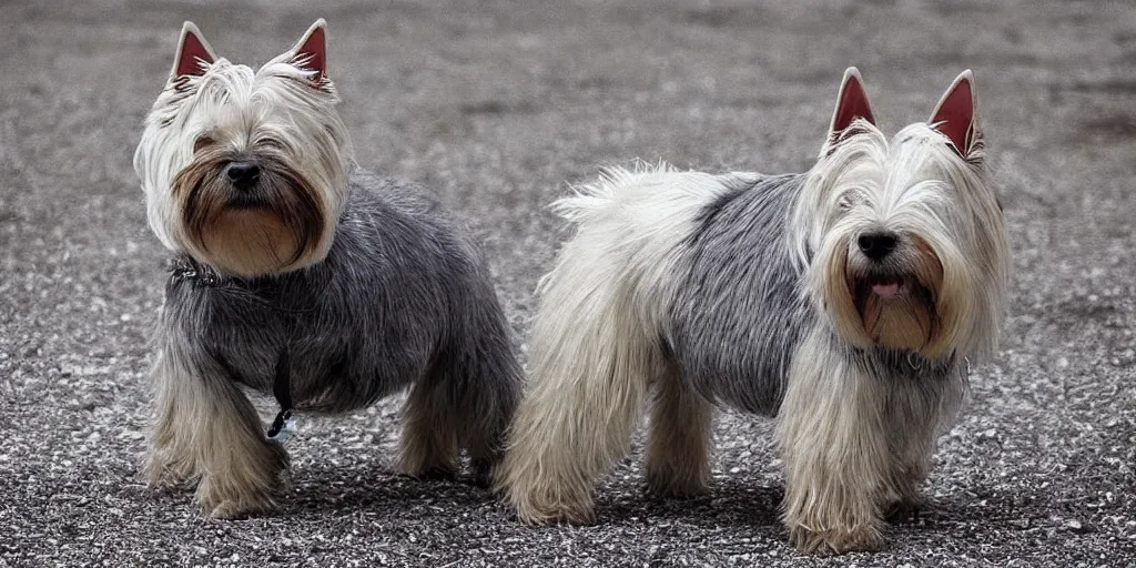 Prompt: “ the superhero west highland terrier : iron bark. spiked armor, spiky tail. ”