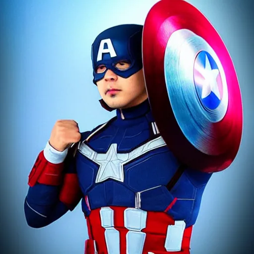 Image similar to hiro hamada as captain america