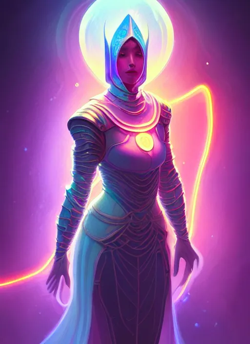 Image similar to a knight faceless glowing liquefied stardust adventurer, dnd fantasy character, full body portrait, glowing neon skin, magical aura, ultra realistic, intricate, elegant, highly detailed, digital painting, artstation, smooth, sharp, focus, illustration, art by artgerm and greg rutkowski and alphonse mucha and dan mumford, sacred geometry