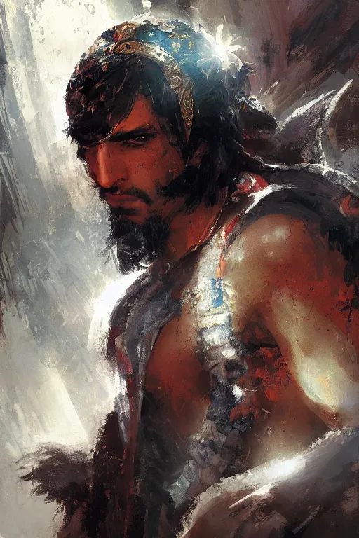 Image similar to prince of persia warrior within portrait by craig mullins