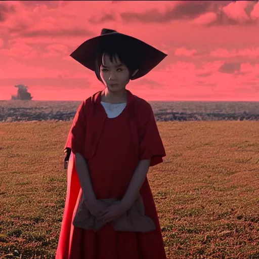 Prompt: a film still of luffy in the handmaid's tale, 2 0 1 7