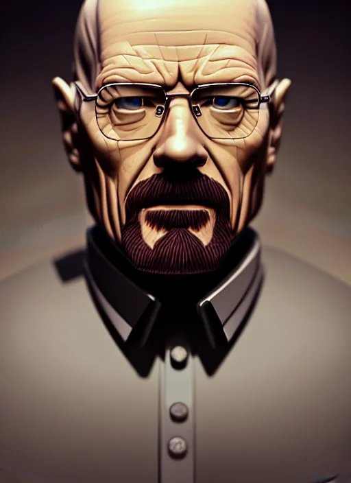 Image similar to epic portrait cinematic shot professional walter white as a lego figure, fine details. night setting. realistic shaded lighting poster by craig mullism, artgerm, jeremy lipkin and michael garmash, unreal engine, radiant light, detailed and intricate environment, digital art, trending on art station,