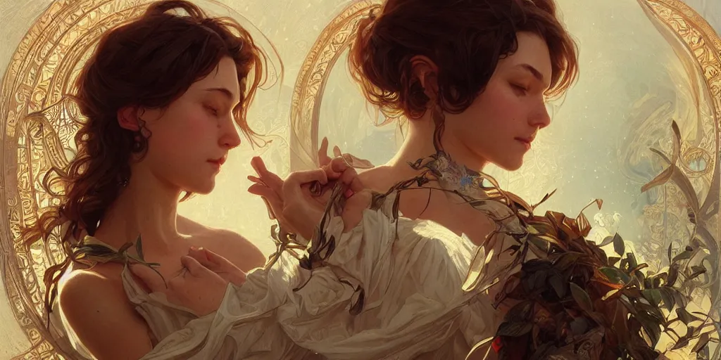 Image similar to realistic illustration, thanks, intricate, elegant, highly detailed, digital painting, artstation, concept art, smooth, sharp focus, illustration, art by artgerm and greg rutkowski and alphonse mucha