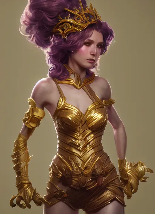 Image similar to evelyn, from league of legends, au naturel, hyper detailed, digital art, trending in artstation, cinematic lighting, studio quality, smooth render, unreal engine 5 rendered, octane rendered, art style by klimt and nixeu and ian sprigger and wlop and krenz cushart