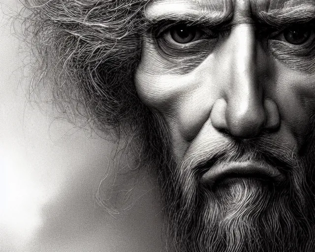 Image similar to 5 5 mm portrait photo of nostradamus with a giant nose. by luis royo. highly detailed 8 k. intricate. lifelike. soft light. nikon d 8 5 0. cinematic post - processing