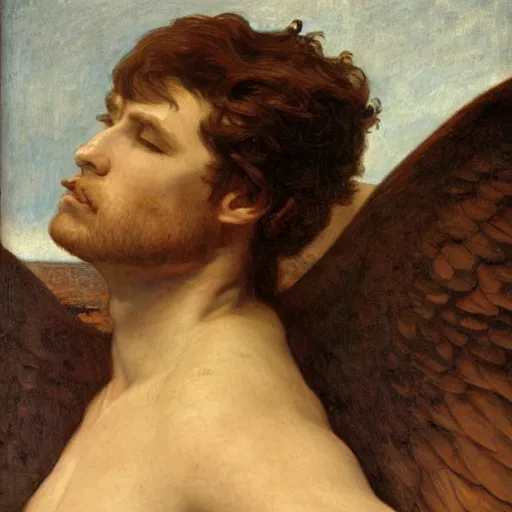 Prompt: a portrait of antal rogán in the style of The Fallen Angel (1847) painting by Alexandre Cabanel