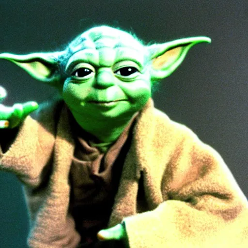 Image similar to yoda hosting the muppet show