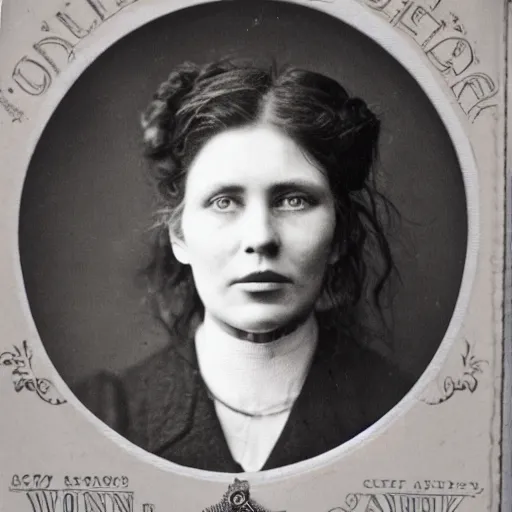 Prompt: member of the women's police service. photographed in england, 1 9 1 6, headshot