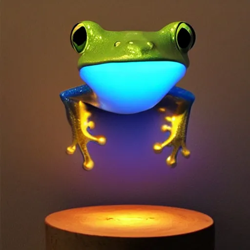 Prompt: “ lamp frog ”