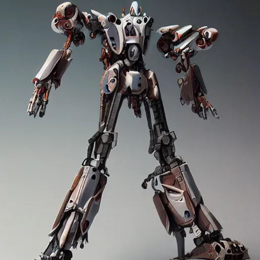 Image similar to skinny mega mech by mamoru nagano