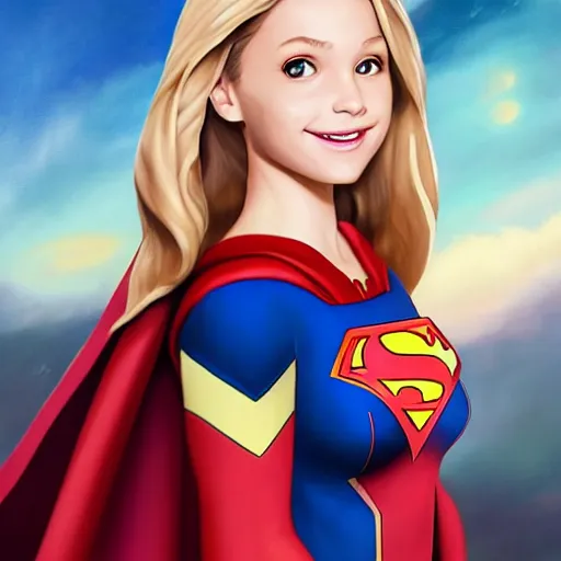 Prompt: A beautiful cartoon still portrait of Supergirl from DC Super Hero Girls (TV Series 2019-), 4k oil on linen by wlop, artgerm, andrei riabovitchev, nuri iyem, james gurney, james jean, greg rutkowski, highly detailed, soft lighting 8k resolution