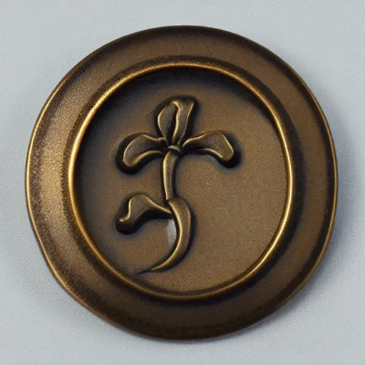 Prompt: japanese tsuba with a flower motive