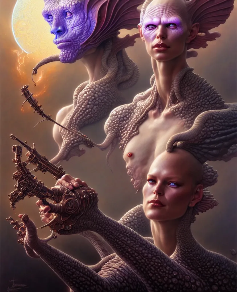 Image similar to beautiful aquaruis fantasy character portrait, ultra realistic, wide angle, intricate details, the fifth element artifacts, highly detailed by peter mohrbacher, hajime sorayama, wayne barlowe, boris vallejo, aaron horkey, gaston bussiere, craig mullins