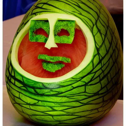 Image similar to watermelon carving of an infant